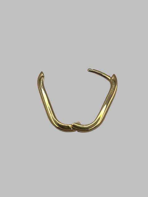 Ovate Hoop Huggies Gold Earrings for Her
