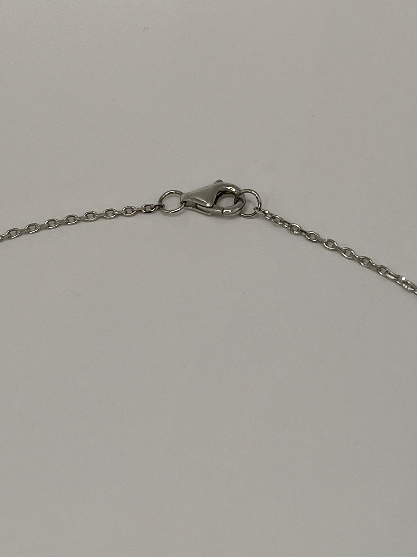 Oval Pave Diamond Link Pendant Necklace